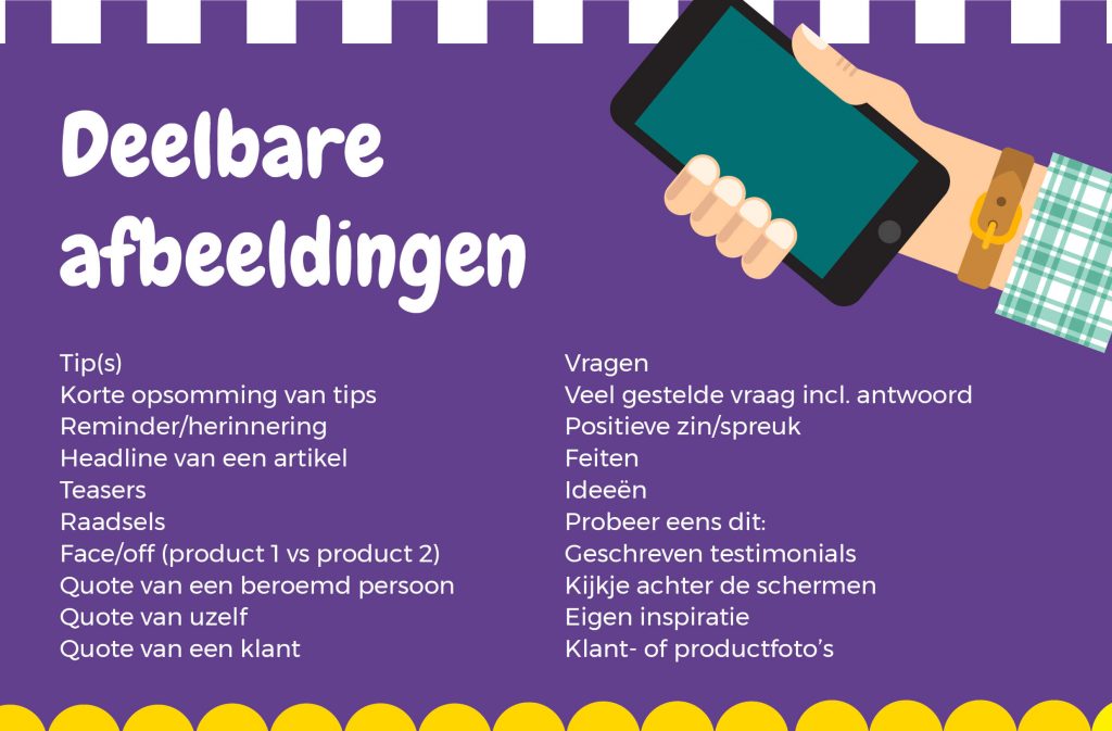Social media content ideeen - Deelbare afbeeldingen