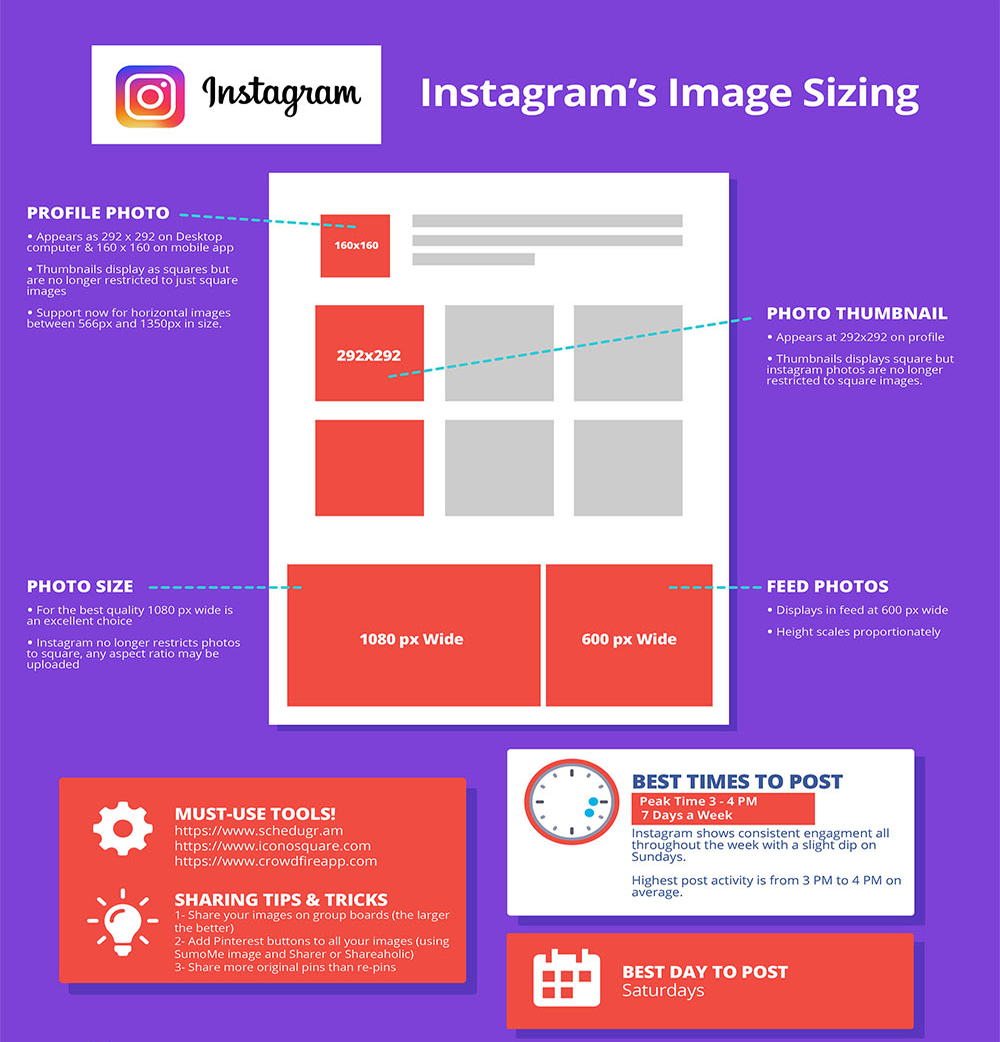 social media afmetingen voor 2017 - Instagram